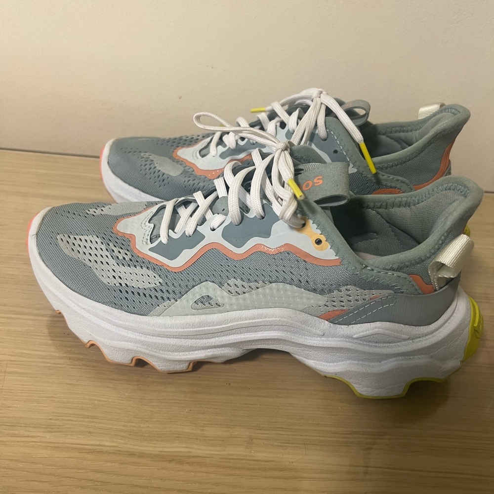 Sorel Gray and Coral Athletic Sneakers - Picture 2 of 4
